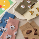 Cute Creative Cartoon Dog Female Sox Stockings Cotton Socks Middle Tube Socks