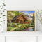Hand Painted on Canvas DIY Lodge in Forest Oil Paint By Numbers Drawing Kit Gift