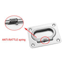 Cabinet Anti-rattle Spring Deck Pull Handle Satinless Steel Flush Lift Ring