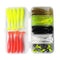 40pcs Soft Fishing Lure Kit Jig Head Hook Artificial T Tail Bait with Tackle Box