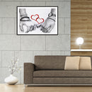 5D DIY Full Drill Diamond Painting Love Heart Cross Stitch Embroidery Ornaments