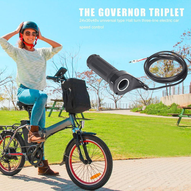 Electric Vehicle Handlebar 24V 36V 48V 3 Wire Twist Throttle Grip Speed Gov