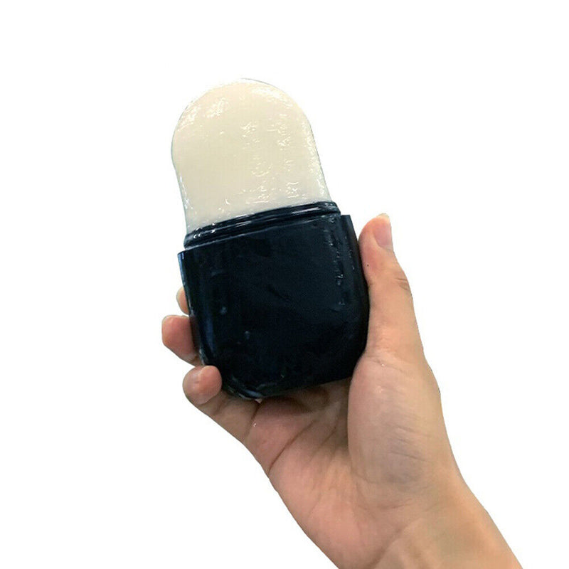 Reusable Silicone Ice Cube Gua Sha Massager Molds Shrink Pores Tool (Black)