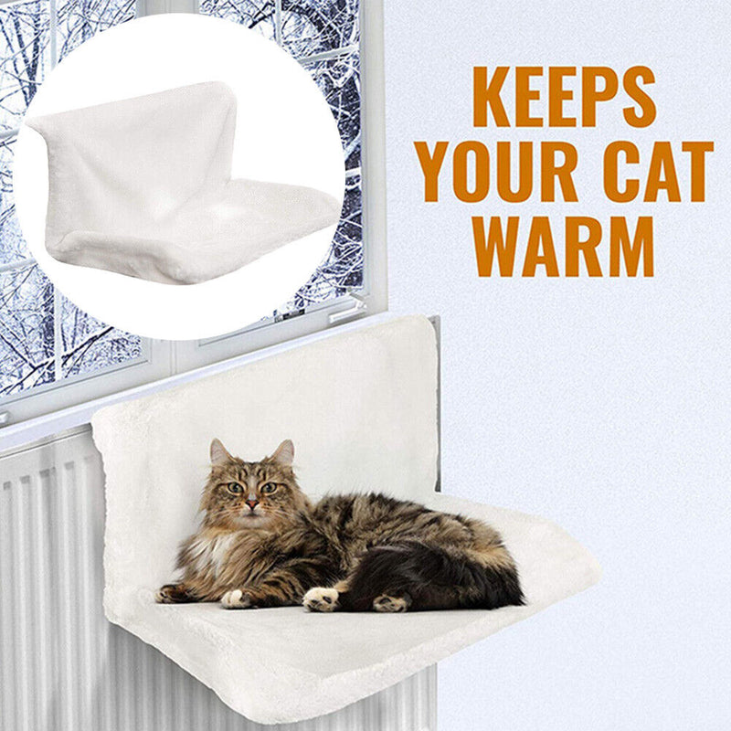 Cute Cat Hammack Kitten Hanging Sleeping Bed Seat Window Sill Nest (White)