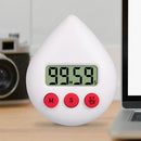 Water Drop Electronic Countdown LCD Digital Timer Study Alarm Clock (White)