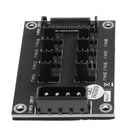 4-Pin or SATA 15-Pin to 8 Way 4-Pin PC Chassis Cooling Fan Splitter Hub