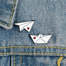 Lapel Pin Cartoon Badge Clothes Jewelry Paper Plane Brooch Enamel Pins Boat