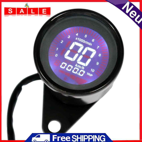 12V Universal Backlight LCD Digital Motorcycle Speedometer Speedometer Gauge