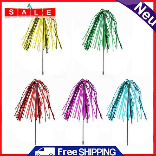 5pcs Funny Ring Paper Cat Stick Teaser Wall Playing Rod with Bell Pet Cats Toys