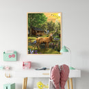 #A Woods Animal Oil Paint By Number Kit DIY Acrylic Painting Wall Art Picture