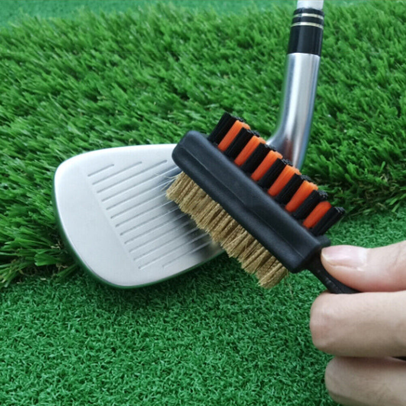 Dual Sided Portable Golf Club Hanging Cleaner Brush Golf Putter Clean Tool
