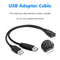 USB 3.0 Female to Dual USB Male Extra Power Data Y Splitter Extension Cable Cord