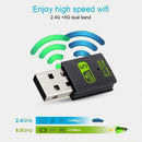 Bluetooth-compatible 4.2 USB Wireless WiFi Adapter 600Mbps 2Q6W Dongle U4F8