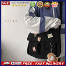 Women Crossbody Bags Canvas Handbags Pendant Badges Messenger Pouch for Shopping