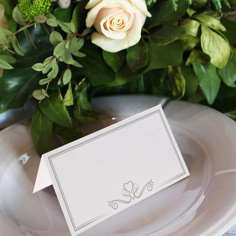 Wedding Table Place Cards White Table Numbers Cards Name Cards for Table Settin`