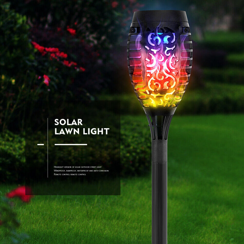 #A 1/2/4/6/8pcs 12LED Solar Flame Flickering Light Outdoor Garden Waterproof Lam