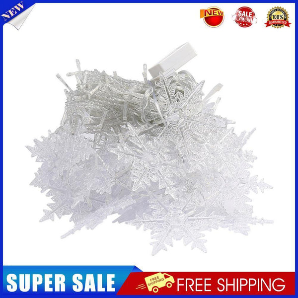 4m LED Snowflake Icicle Lamp Curtain String Lights Christmas (US Colorful)