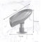 Leaf Shape Soap Box Drain Stand Suction Cup Punch-free Holder (Short Grey) Newly