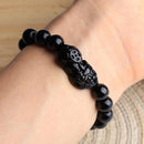 Fashion Jewelry Wealth Attract Black Pi Xiu Bracelet Glass 10MM Good Luck