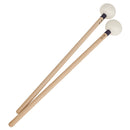 2pcs Soft Felt Head Mallets Wood Handle Timpani Drumsticks Hammer Instruments