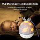 LED Rotating Night Light Projector Bluetooth Lamp Bedroom Lamp for Baby Gifts