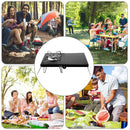 Mini Camping Table Outdoor Heat Shield Stove Stand Folding Desk (Black) Newly