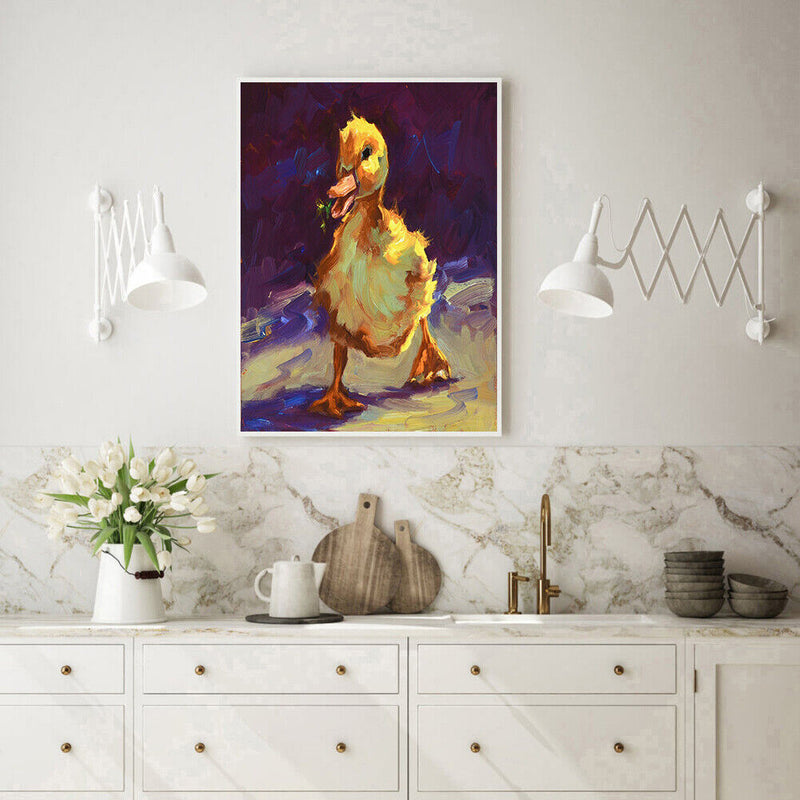 Oil Paint Chicken And Duck By Numbers Coloring Picture Drawing