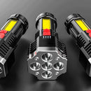 5xLED+COB Bead Strong Flashlight USB Rechargeable Portable Waterproof Torch