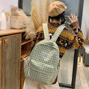 #A Fashion Plaid Womens Backpack Student Backpacks Teenage Girl School Bags Larg