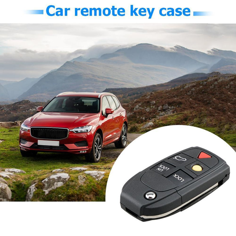 Car Remote Key Case 5 Buttons Flip Folding Key Shell Replacement for  V70