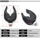 2pcs Fishing Rod Rest Butts Gripper Grips Pole Holder Support Head Black