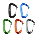 5pcs Aluminum Carabiner Outdoor Camping Hammock Climbing  Buckle (Black)