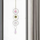 Crystal Wind Chime Star Moon Pendant Colorful Beads Hanging Drop Decor (A) Newly