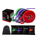 Elastic Resistance Band Exercise Expander Gym Fitness Strength Belt (4pcs) Newly