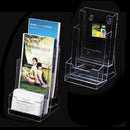 Plastic Clear Tri Fold Brochure Holder Display Stand Box Card G1S3 Business U9C6