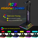 RGB Headphone Holder Rack 6 Monochrome Modes Gamer Headset Display Stand Newly
