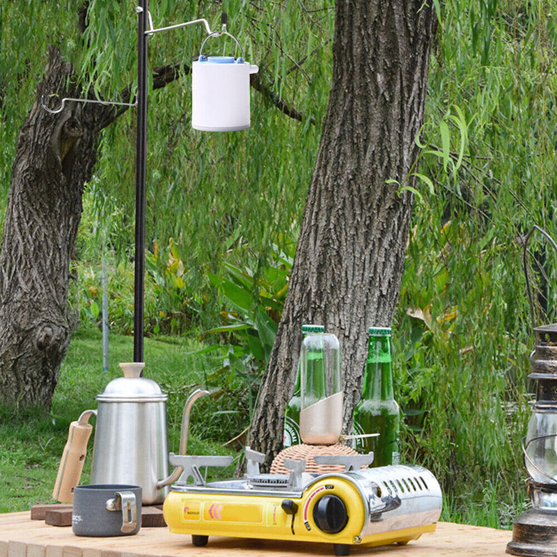 Portable Camping Hiking Lamp Stand Pole Picnic Table Hanging Tent Light Holde