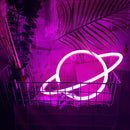 Elliptical Planet Shaped Sign Neon Lamp LED Dual Use Night Light Decor (A) Newly