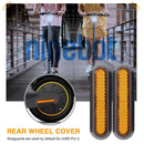 8pcs Wheels Hub Cap Protective Shells Reflective Stickers for M365 (Yellow)