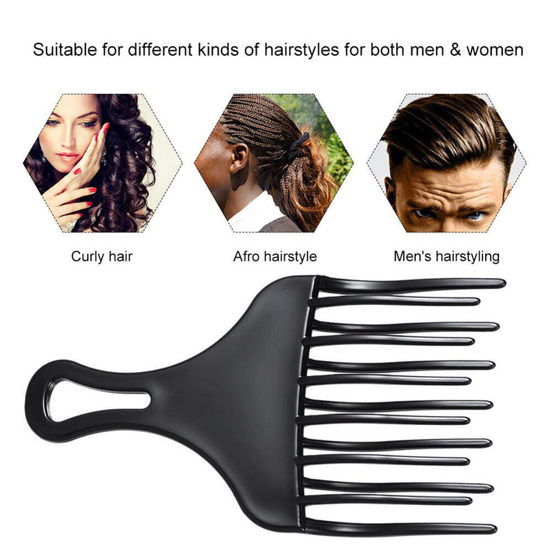 Hairdressing Fork Comb Afro-comb Smooth Hair Styling Tools Hairbrush (C) Newly
