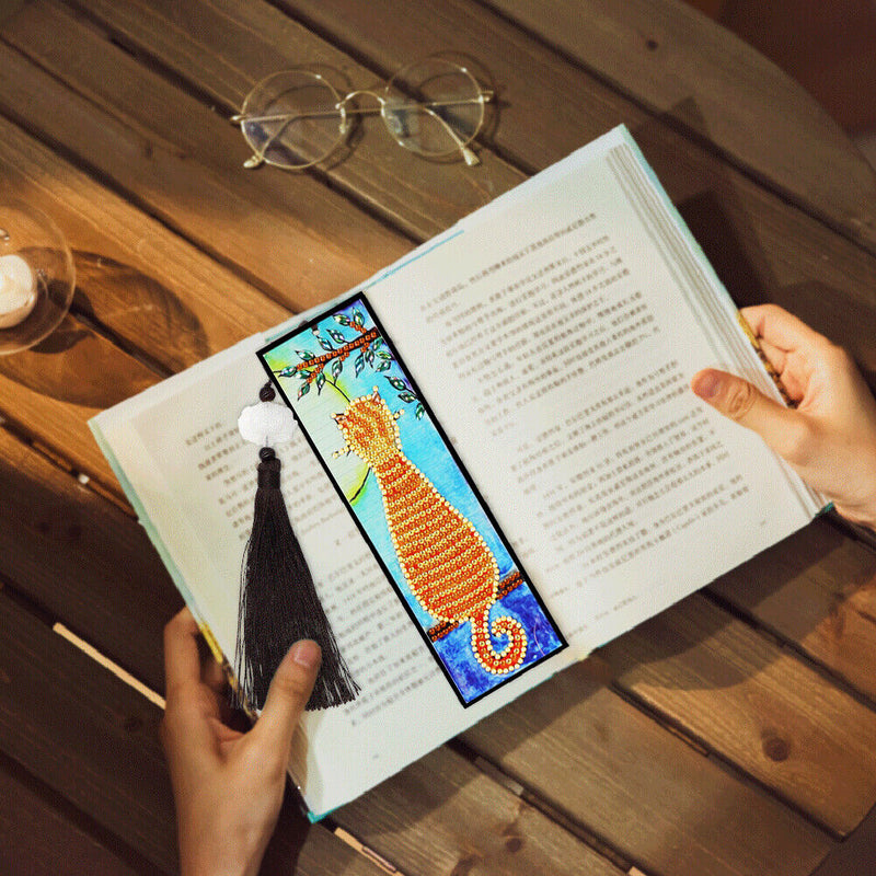 Diamond Painting Bookmark 5D DIY Special Shaped Book Marks with Tassels