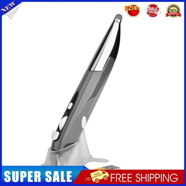 PR-06 3 in 1 Stylus Pen RF 2.4GHz Wireless Mouse Presenter Clicker (Grey)