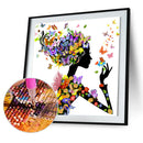 Butterfly Beauty Lady 5D Drill Diamond DIY Painting Craft Home Decor A
