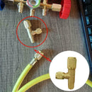1/4" -1/4" R22 Refrigeration Charging Adapter Air Conditioning T7M4 Valve K8P6