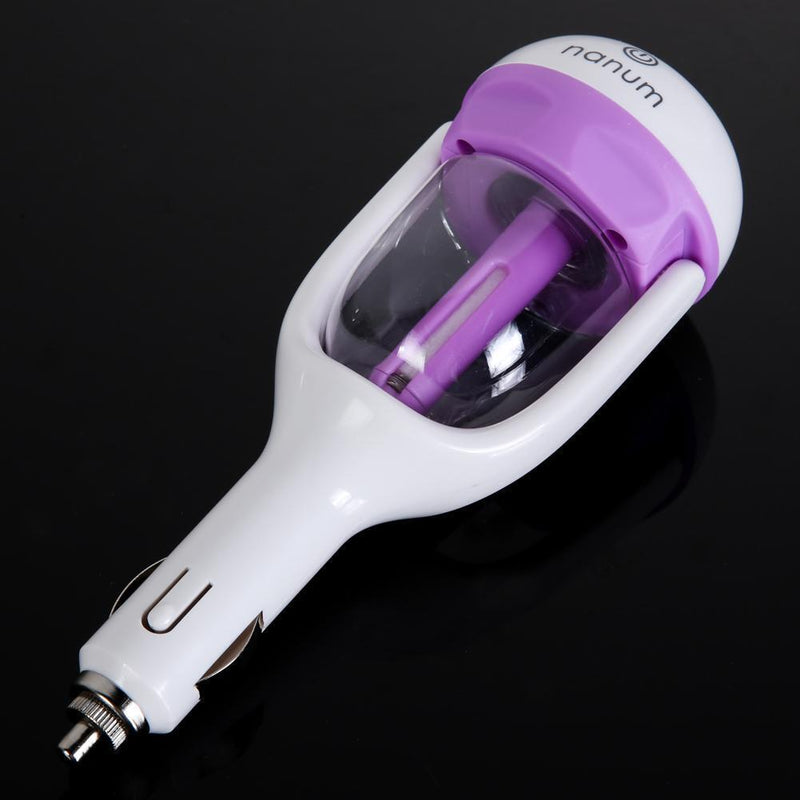 Vehicle Humidifier USB Air Purifier Diffuser Aromatherapy Mist Maker(Purple