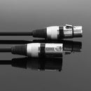 5.9ft DMX Stage DJ Cable  XLR 3Pin Male to Female Connector Wire (Black) Newly