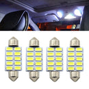 White 5730 10SMD COB Festoon Light Dome Lamp Car LED Reading Bulbs C5W For 4Pcs
