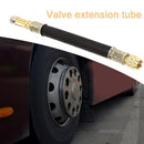 140mm Flexible Hose Car Wheel Valve Stem Tire Valve Extension w/ Steel Cap Newly