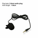 Lavalier Condenser Mic Clip-On Lapel Microphone 3.5mm Jack Recording Teaching