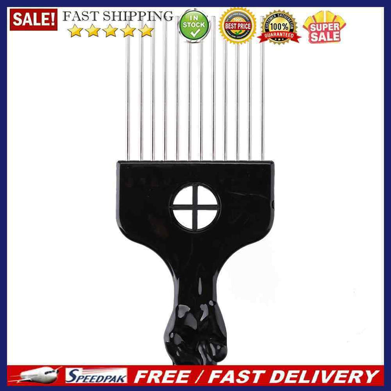 Wide Teeth Metal Comb Stainless Steel Hair Cutting Styling Barbers Trimming